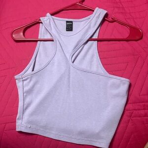 SHEIN Light Purple Ribbed Crop Top